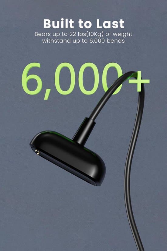 Magnetisk USB-snabbladdningskabel (1 m) för Fitbit Charge 6/5 & Fitbit Luxe