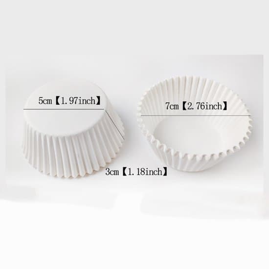 Muffinsformar i papper - 100 st oljesäkra muffinsformar - 7x3 cm