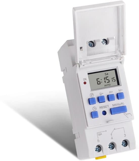 Digital ugentlig timer – LCD, DIN-skinne, programmerbar, 220V