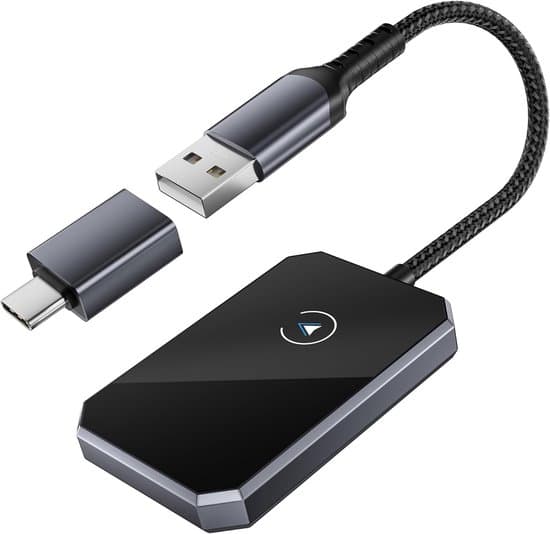 Ny trådlös Bluetooth-adapter, CarPlay-omvandlare för iOS/Android