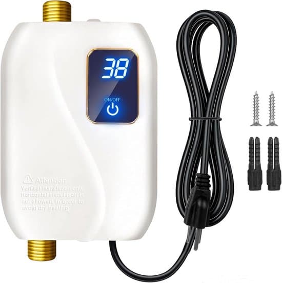 Elektrisk Genomströmningsvattenberedare - 110V - 3000W - Vit