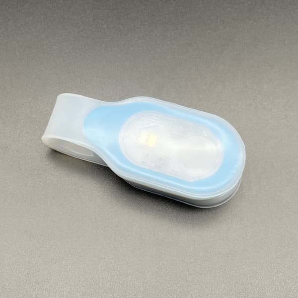 Silikone LED-lysklemme, magnetisk lys, blå.