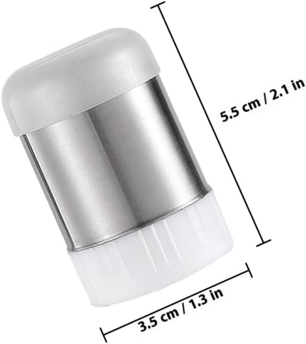 2-pack kryddburkar i rostfritt stål, kökskryddpulverflaskor - silver