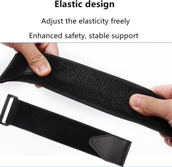 10-pak sorte 3,8x35 cm elastiske cykelankelstropper med velcro og spænder