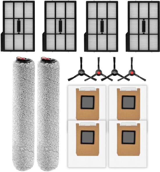 14-delt tilbehørssæt til Eufy Omni E25/E28 - Mopper/Filtre/Poser