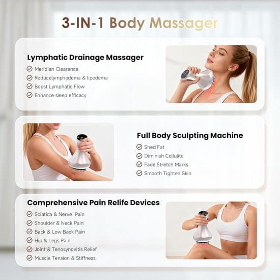 Lymfdränagemassager, handhållet anticellulitverktyg