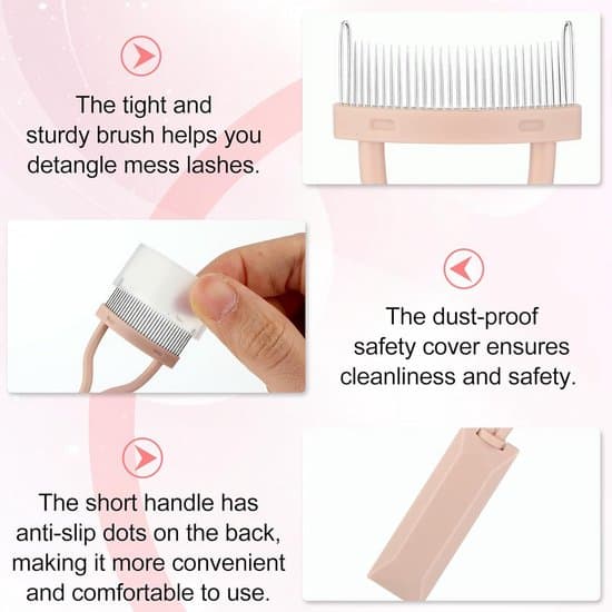 Sæt med 2 øjenvippekamme til perfekt øjenvippedefinition - Tilbehør til øjenmakeup