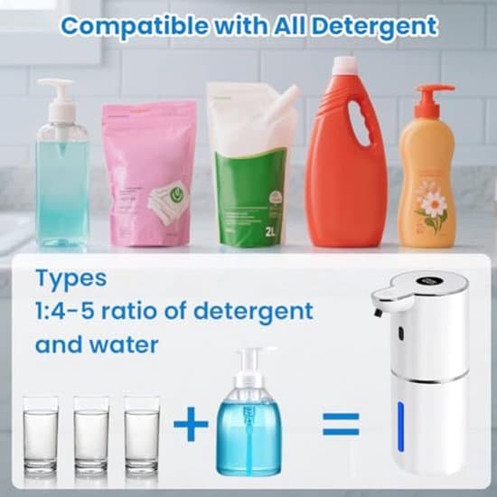 Automatisk sæbedispenser - Digitalt display med sensor - 380 ml kapacitet