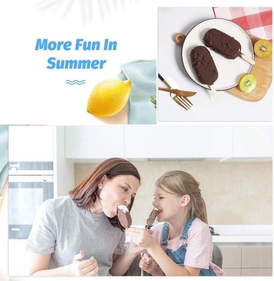 Sæt med 2 silikoneisforme til ispinde og cakesicles med 8 hulrum