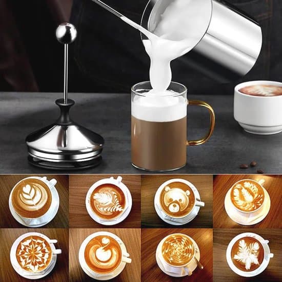 800 ml manuel mælkeskummer, velegnet til kaffe og cappuccino.