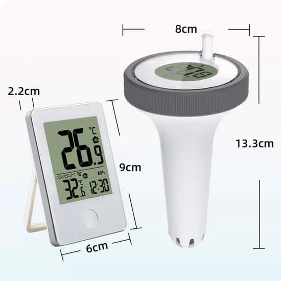 Trådløst poolvandstermometer med digitalt display til spa, jacuzzi og bade