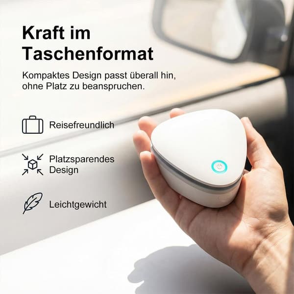 Trådløs bærbar lugtfjerner, luftfrisker, røg luftrenser