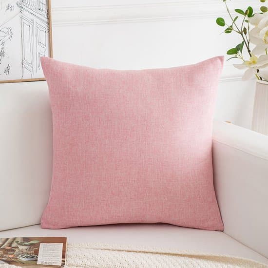 2-pak 40 x 40 cm lysebrune pyntepudebetræk i hør til sofa