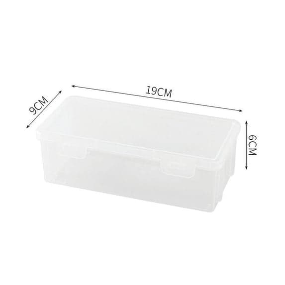 Extra stor plastpennfodral stapelbar halvtransparent låda