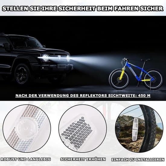 6-pack högsynlig cykeleker & kattöga reflekterande säkerhetsset
