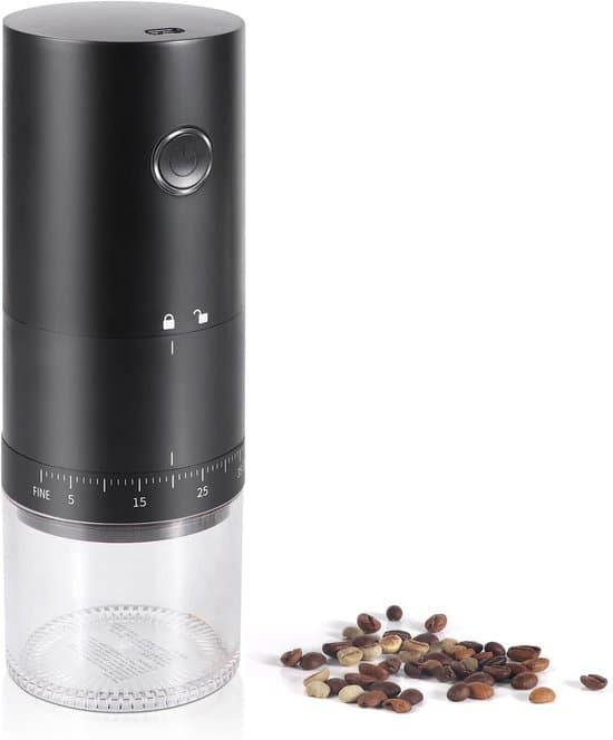 Genopladelig Mini Elektrisk Kaffekværn - 38 Indstillinger - Sort