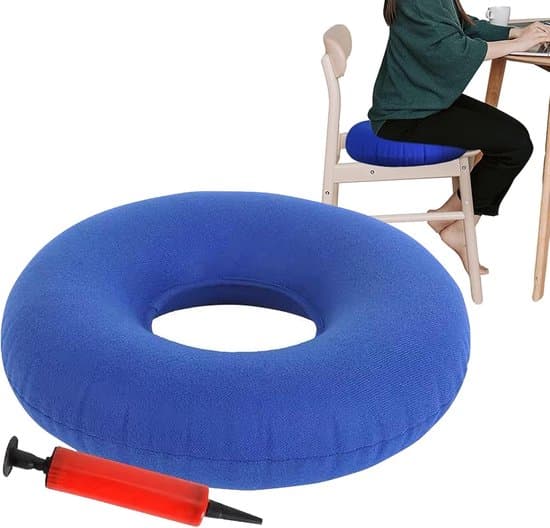 35x35 cm oppustelig ringpude til hæmorider og liggesår