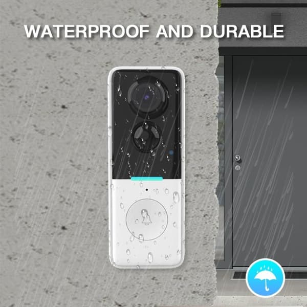 WiFi-videodörrklocka, 1-megapixelkamera, PIR-rörelsesensor, stöder fjärrintercom via mobiltelefon, säkerhetsvarningar i realtid.