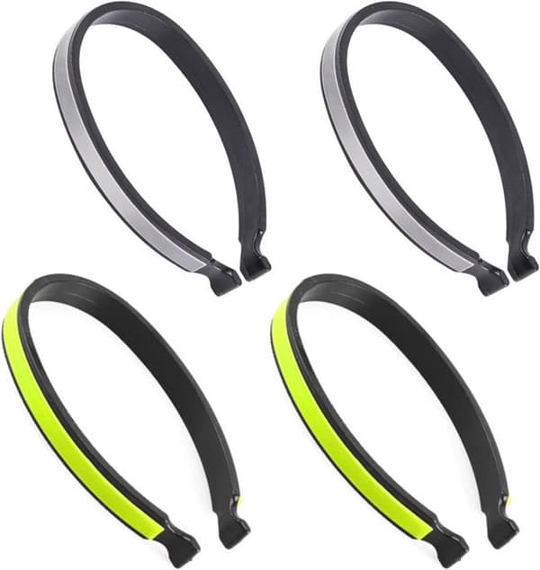 4-delade elastiska reflekterande cykelshorts ankel säkerhetsklämmor