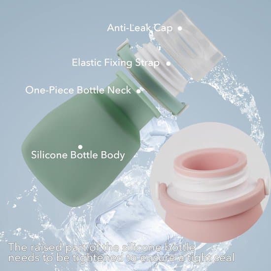 Reseflaskor i silikon - 30 ml - 4-pack - Flera färger