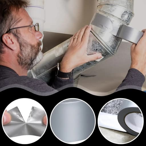 Förstärkt Vattentät Tejp 48mm 50m Grå Silver