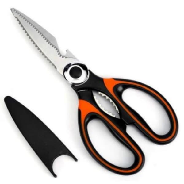 Køkkensaks - multifunktionel - rustfrit stål - 21 cm - 145 g