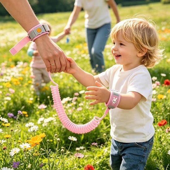Barnhandledsrem - Barnsäkerhetskoppel - Resesäkerhet - Infällbar design - 150 cm - Rosa
