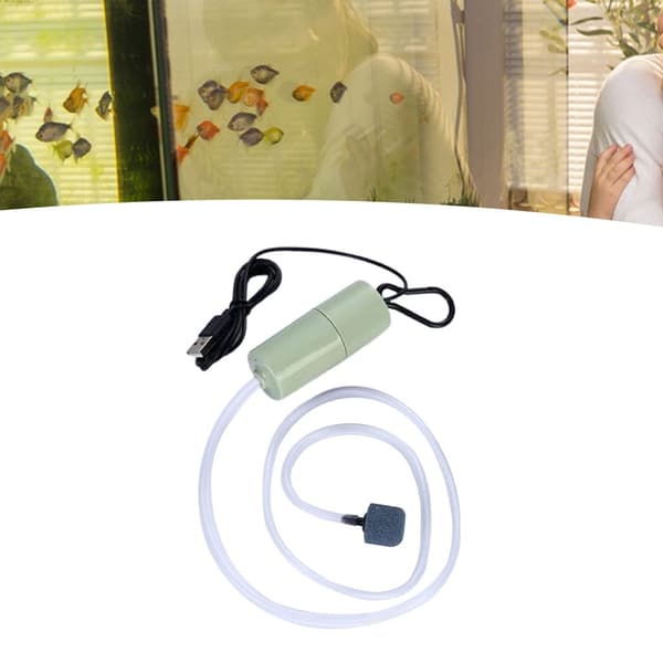 Luftpump för hemmet, tyst mini USB-syrepump för akvarier, lämplig för utomhusfiske.