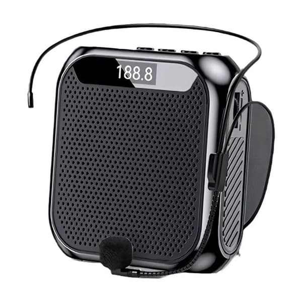 Trådlös Bluetooth-röstförstärkare, bärbar, lämplig för undervisningsföreläsningar, stöder TF-kort digital display, tydlig och pålitlig.