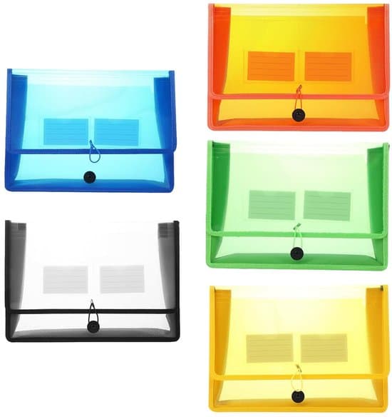 Transparenta dokumentmappar - A4-storlek - set om 5 - robust design