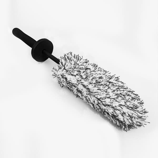 2-pak bløde mikrofiber plys bilfælg- og dækrensebørster (sort)