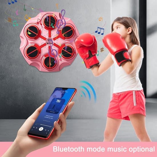 Musikalisk boxningsmaskin, väggmonterad Bluetooth med boxningshandskar