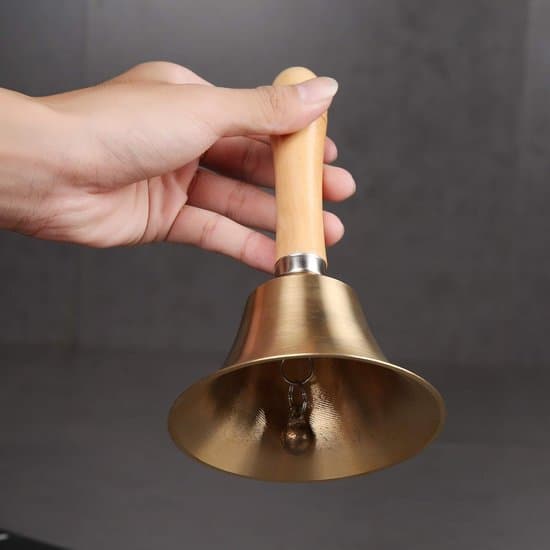 8 cm brun metall klassisk handklocka/receptionsklocka