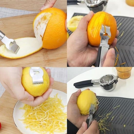 Manuel saftpresser til citron og lime i rustfrit stål med zester - Ergonomisk