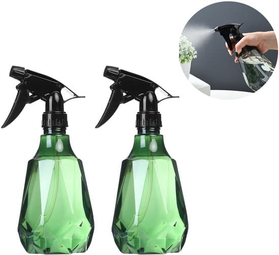 2 sprayflaskor - tomma sprayflaskor - 500 ml - påfyllningsbara - plastsprayflaskor - lämpliga för blommor, växter, hår, rengöring och bilvård.