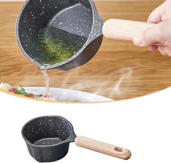 Multifunktionel varmoliepande, non-stick minigryde