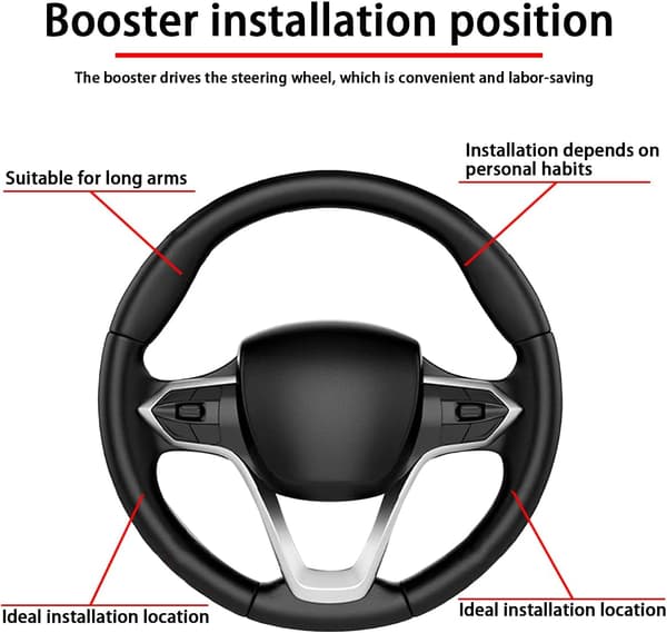 2-pak bilratknapper - Universal silikonerotator - 360° påmindelsesknapper - Biler, lastbiler, både - Sort
