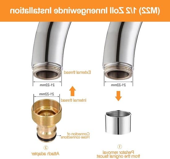 2-delt universal messinghane-til-slange hurtigadapter
