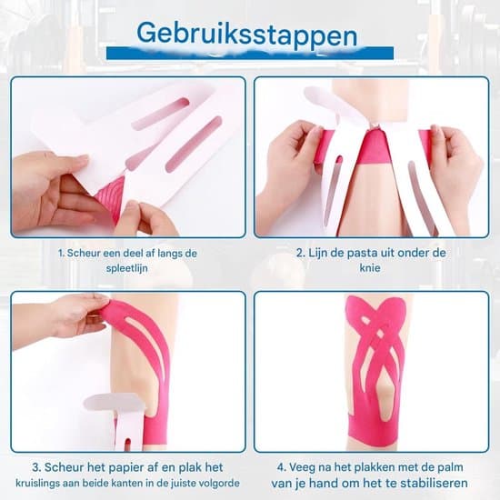 Kinesiotejp - 12-pack - Förklippt - Elastisk och vattentät