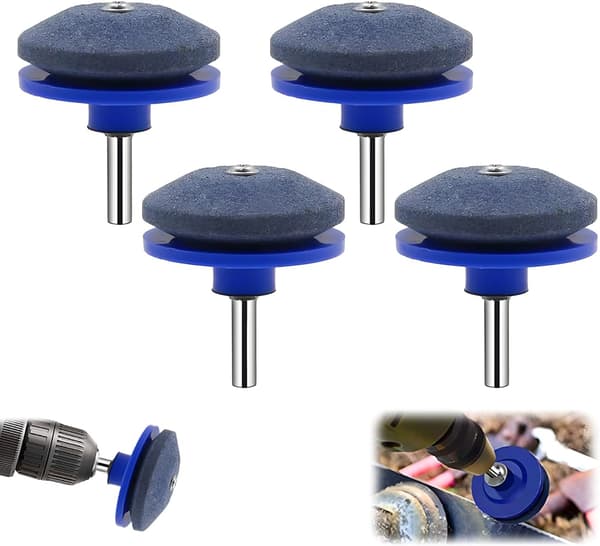 Gräsklipparknivslip för slöa gräsklipparknivar (blå, 4-pack)