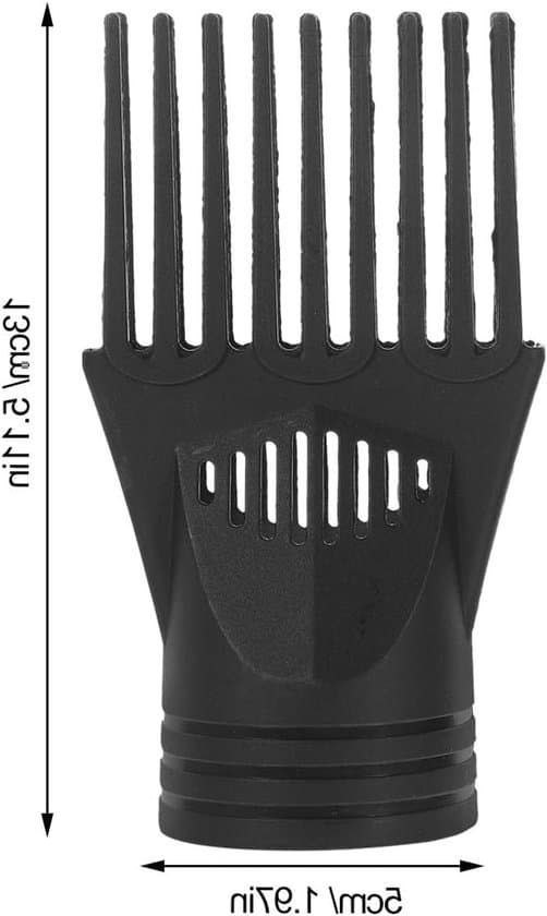 Dette todelte hårtørrertilbehørssæt inkluderer en diffuser og en kam til effektiv tørring og styling af hår.