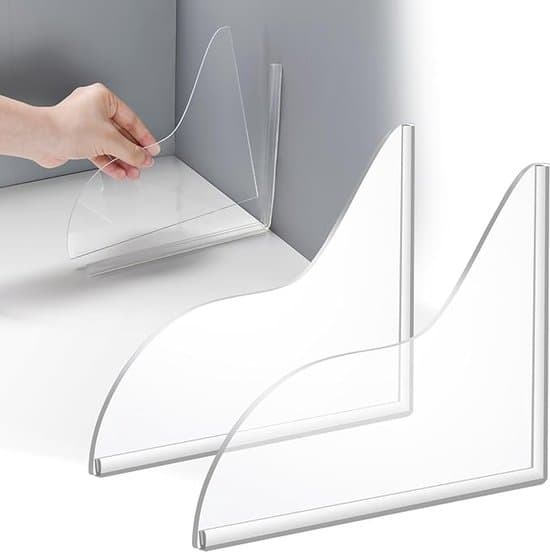 2-pack transparenta självhäftande stänkskydd för badrumsdusch
