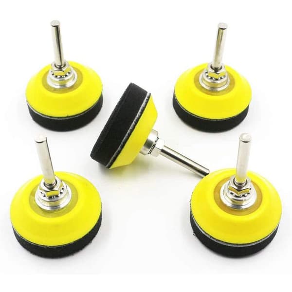 Sandpappersdynor, 5-pack, 50 mm sandpappersskiva, med kardborrefäste.