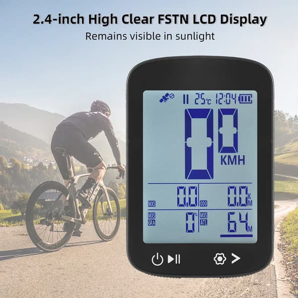 Trådlös GPS-cykeldator med HD-skärm, som stöder GPS, Beidou och multi-satellitnavigering