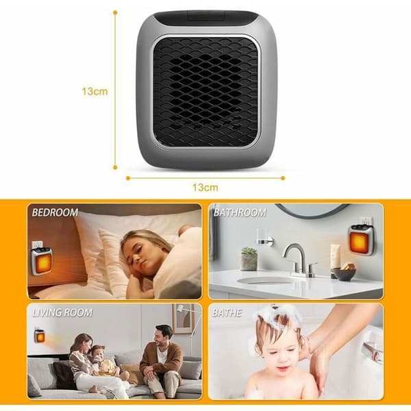 Elektrisk ventilatorvarmer - 800 watt - Keramisk - Smart - Programmerbar