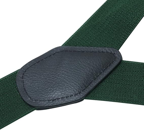 Herrars elastiska justerbara Y-formade ryggrem med knappar (grön)