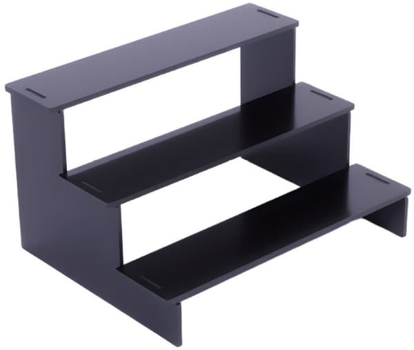 Tre-lags akryl udstillingsstander - 7 cm - Sort