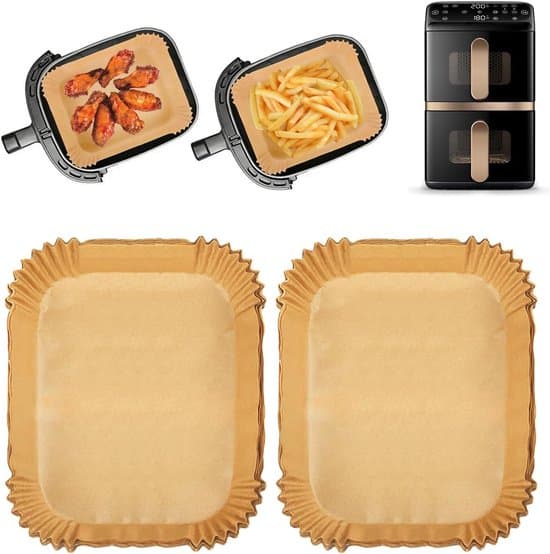 200-delars bakpapperset för airfryer för Philips & Ninja 10L