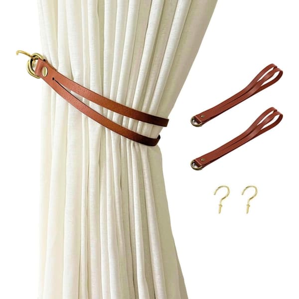 Tekonahkaiset verhonpidikkeet – 2 kpl:n setti, 50 cm