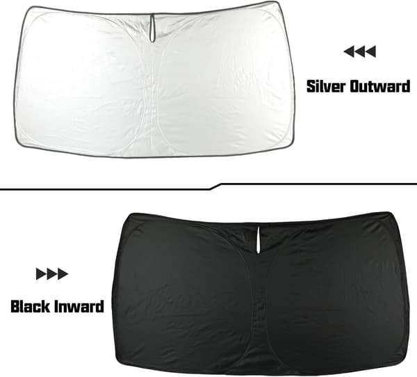 2-pack vikbara solskydd för vindruta och sidorutor i mesh (145x80cm)